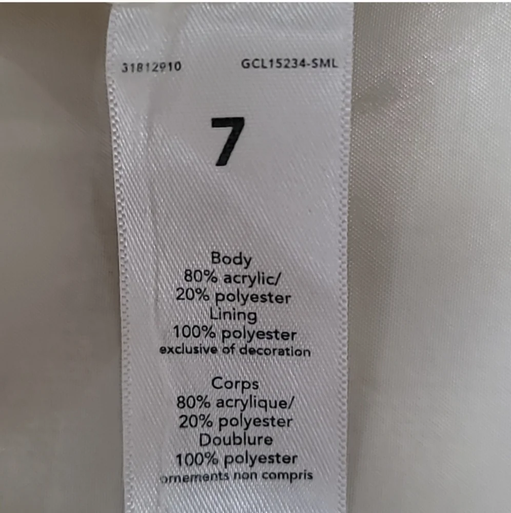OshKosh B'gosh Vest Cream Fluffy Faux Fur Ribbon Detail Button Closure Size 7